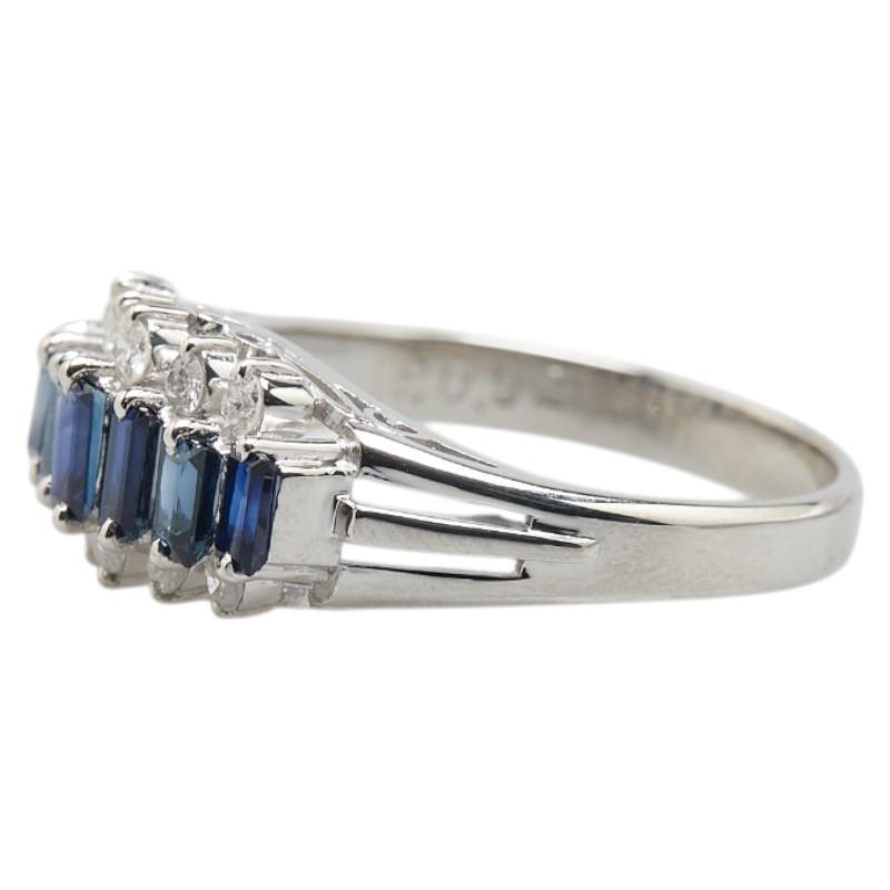Pt900 プラチナ サファイア0.92ct ダイヤ0.23ct リング 指輪 