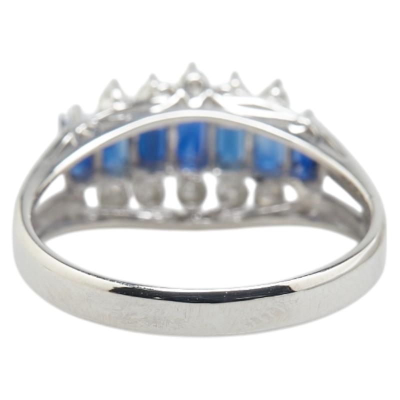 Pt900 プラチナ サファイア0.92ct ダイヤ0.23ct リング 指輪 