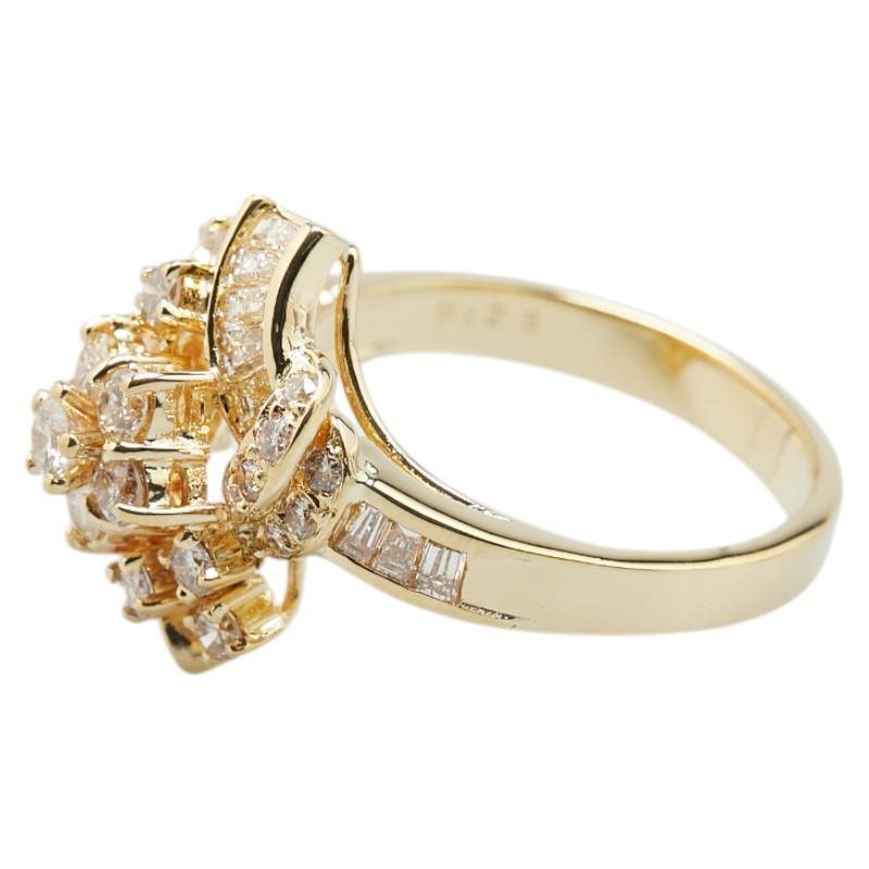 K18YG イエローゴールド ダイヤ1.25ct リング 指輪 レディース 13号  