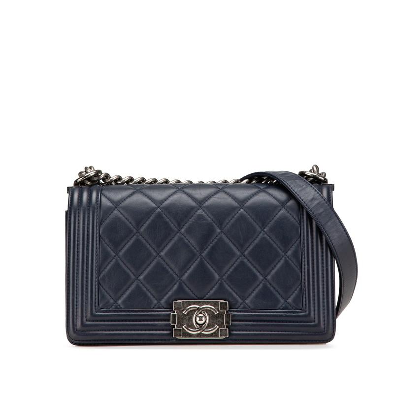 シャネルCHANELビックココマークチェーントートバックネイビー