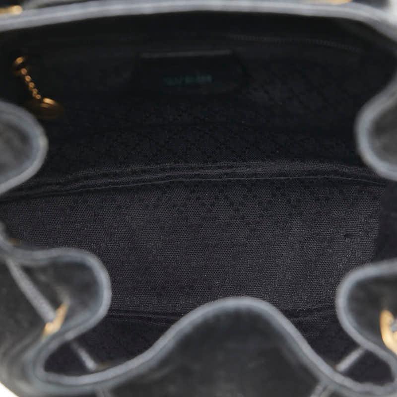グッチ バンブー リュック バックパック 003 2058 0030 ブラック レザー スエード レディース GUCCI 【中古】_8
