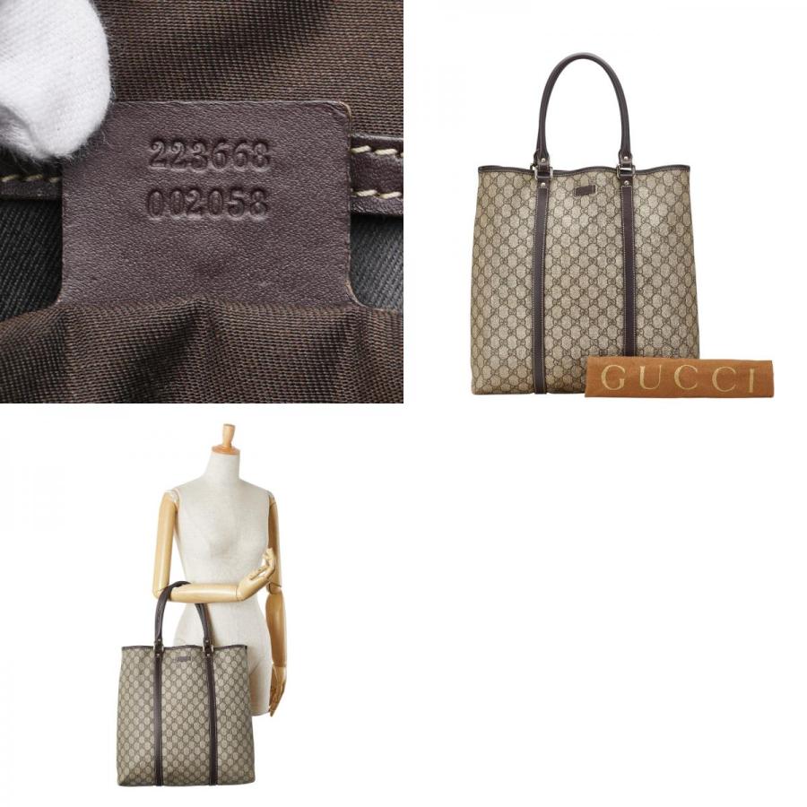 GUCCI（グッチ） GGスプリーム トートバッグ 223668 ベージュ ブラウン