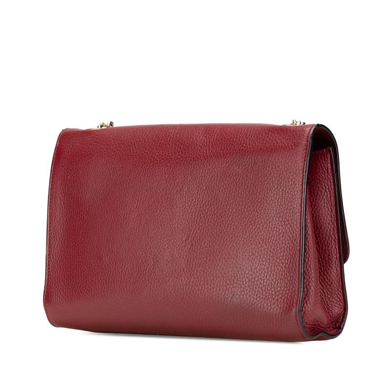 グッチ バンブー チェーン ショルダーバッグ 387611 レザー レディース GUCCI 【1-0204748】 GUCCI（グッチ） バンブー チェーン ショルダーバッグ 387611 ワイン