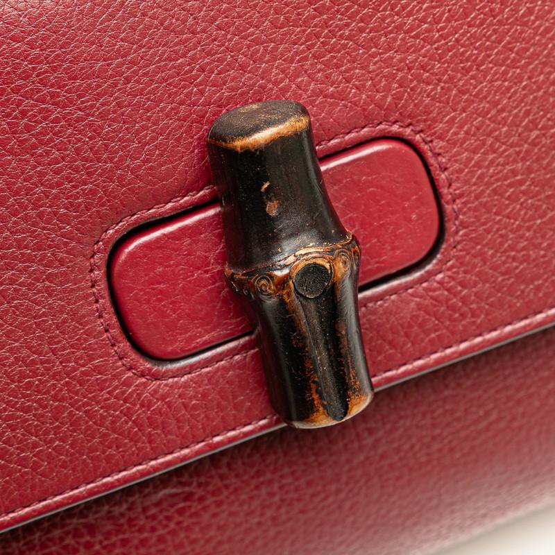 GUCCI（グッチ） バンブー チェーン ショルダーバッグ 387611 ワイン