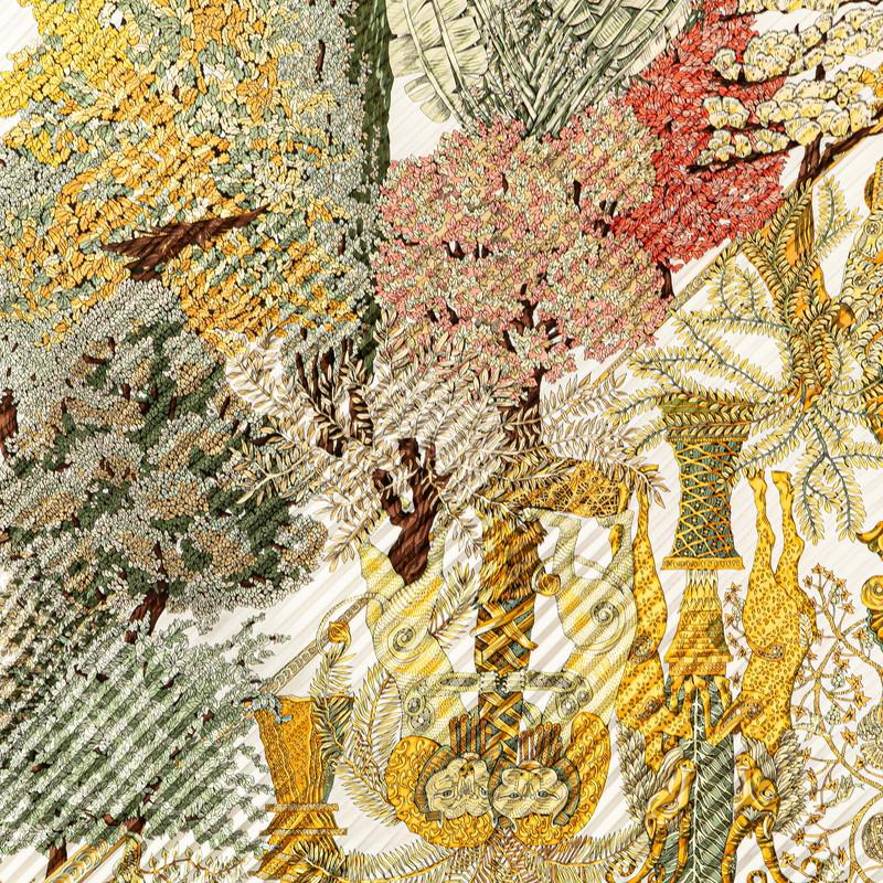エルメス シルク ツイリー スカーフ L'ARBRE HERMES エルメス ツイリー LES LEJENDES DE L'ARBRE 木の伝説