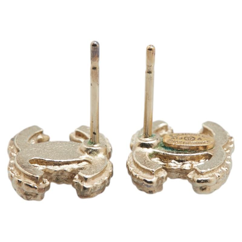 CHANEL シャネル ココマーク ラインストーン スタッドピアス  