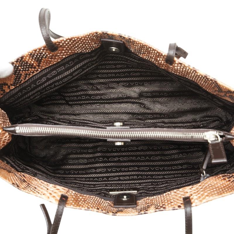 【美品】PRADA プラダハンドバック　パイソン 極美品プラダ】パイソンハンドバッグ【コレクション】