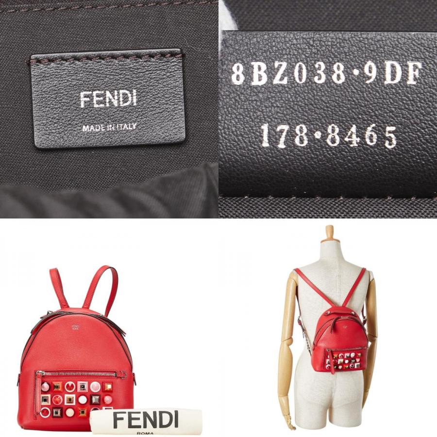 FENDI（フェンディ） スタッズ チェーン リュック バックパック 8BZ038