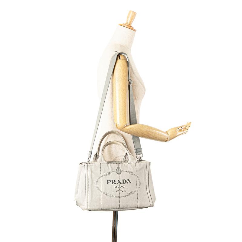 PRADA プラダ 三角ロゴプレート カナパ トートバッグ ショルダー