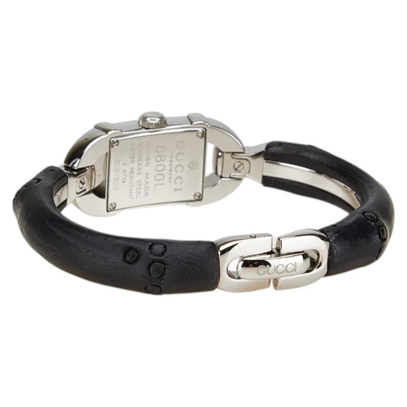 GUCCI（グッチ） バンブー 腕時計 6800L クオーツ ブラック文字盤 
