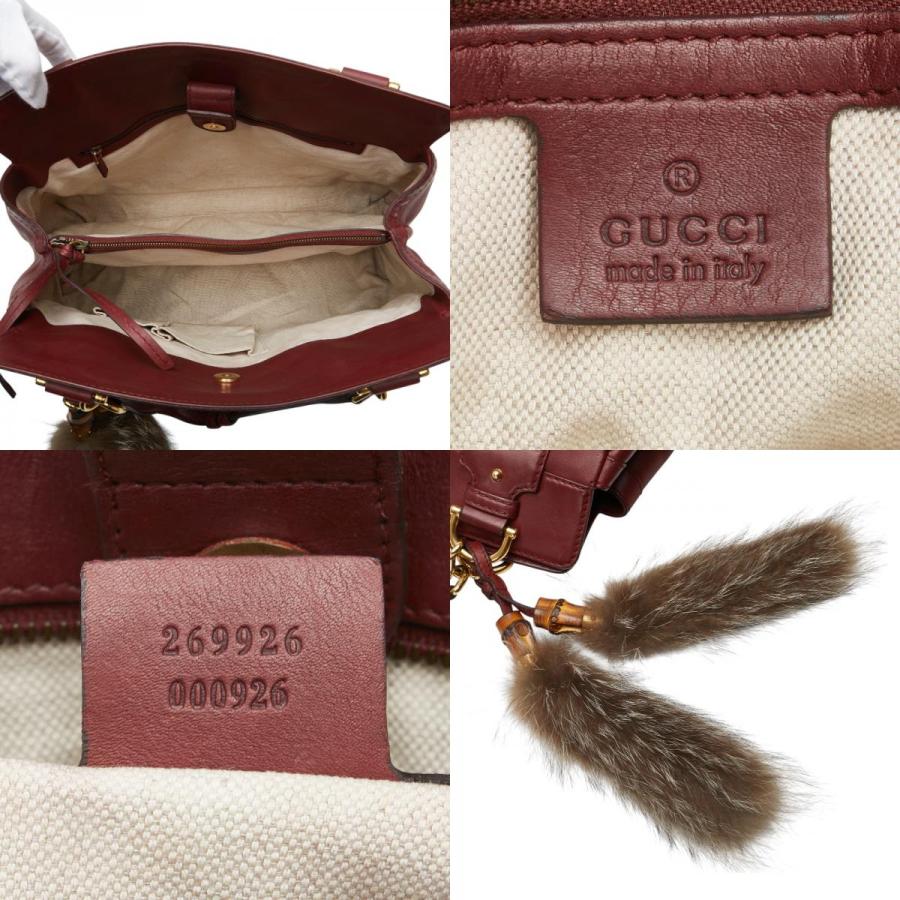 GUCCI（グッチ） トートバッグ 269926 ボルドー ワインレッド レザー