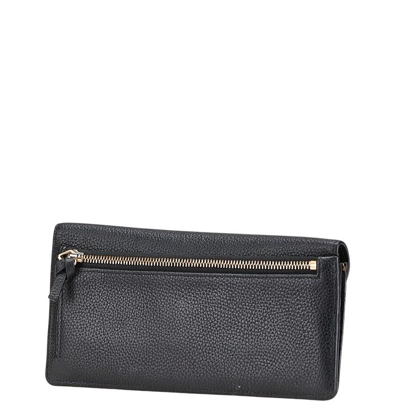 Chloe クロエ ジョージア ダブルフラップ 長財布 ブラック レザー 