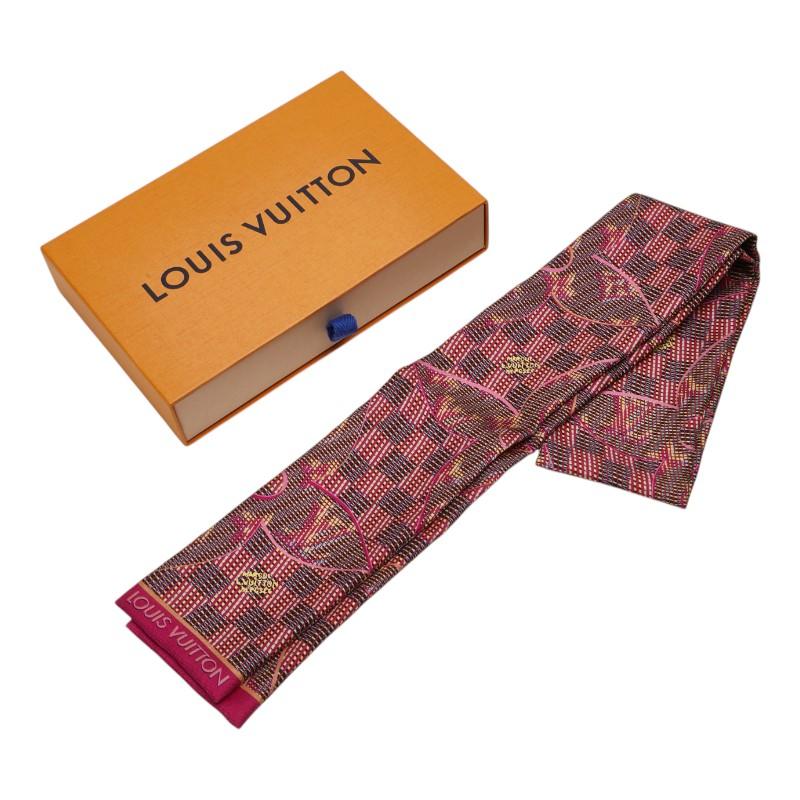 ルイ ヴィトン バンドー モノグラム LVポップ スカーフ MP2499 ピンク マルチカラー シルク レディース LOUIS VUITTON 【中古】 LOUIS VUITTON（ルイ・ヴィトン） ルイ ヴィトン バンドー モノグラム
