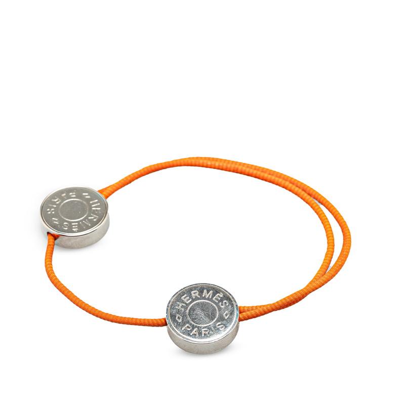 HERMES（エルメス） セリエ コード ブレスレット シルバー オレンジ