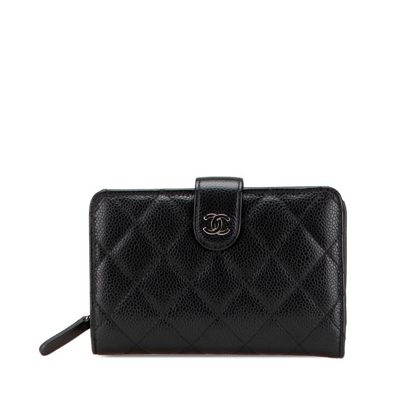 CHANEL シャネル マトラッセ ココマーク シルバー金具 二つ折り