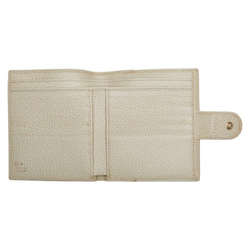 グッチ インターロッキングG 二つ折り財布 615525 ベージュ レザー レディース GUCCI 【中古】 GUCCI（グッチ） インターロッキングG 二つ折り財布 615525 ベージュ
