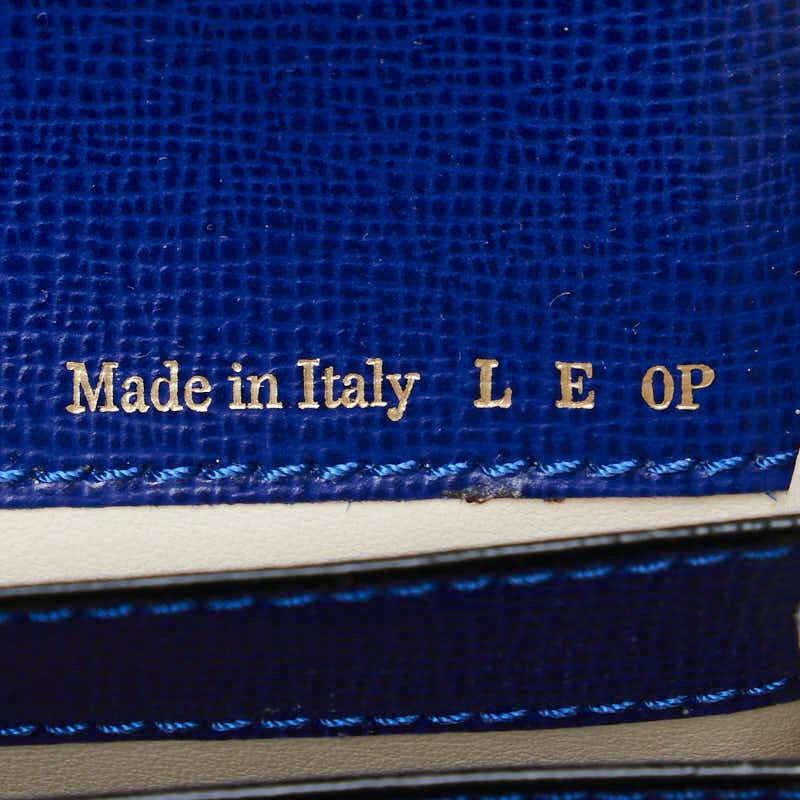 Valextra（ヴァレクストラ） 長財布 ブルー レザー メンズ 【中古