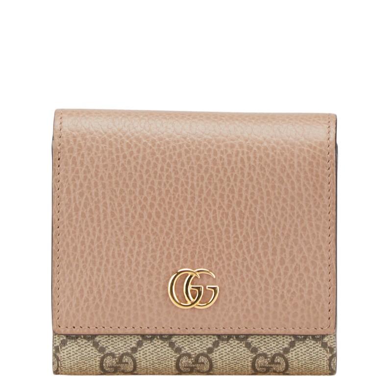 GUCCI グッチ GGスプリーム ダブルG ミディアム ウォレット 二つ折り  