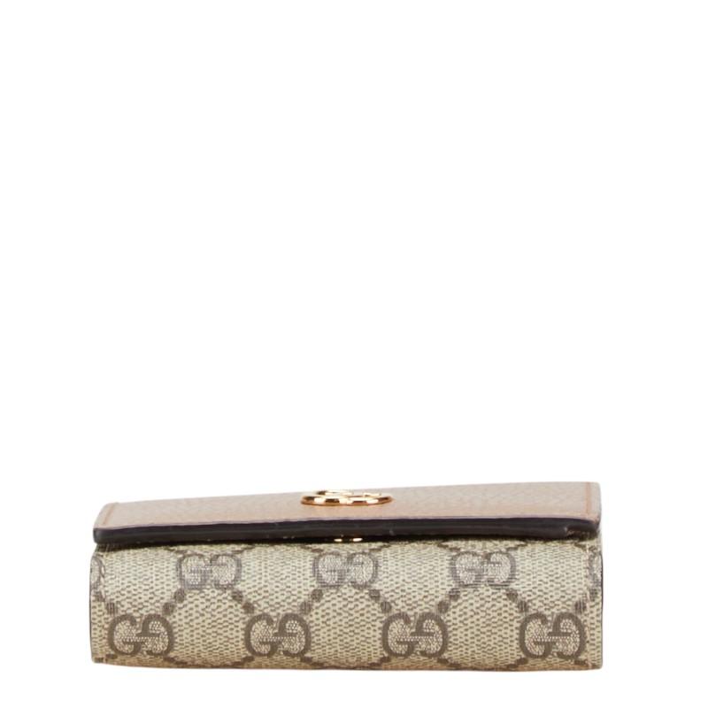 【瀬戸大橋店】 中古 GUCCI | グッチ 二つ折り財布 ダブルG バイカラー ミディアムウォレット 598587・0416 GGスプリーム ブラック×ベージュ 【125】 GUCCI - 【瀬戸大橋店】 中古 GUCCI | グッチ 二つ折り財布 ダブルG