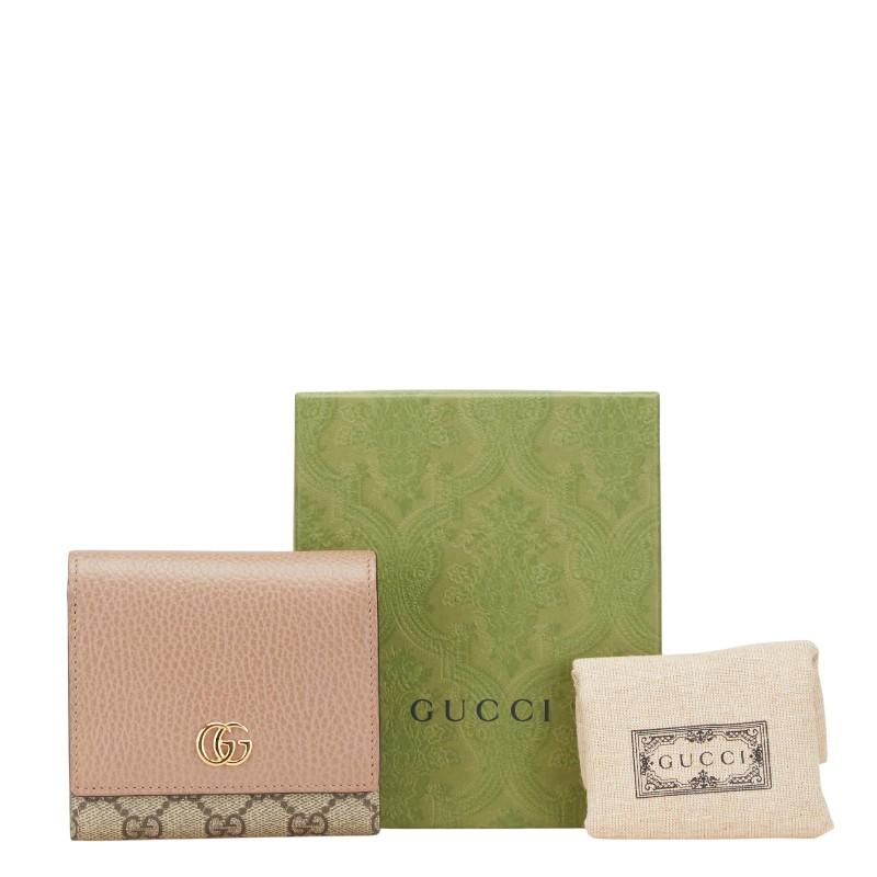 GUCCI グッチ GGスプリーム ダブルG ミディアム ウォレット 二つ折り  