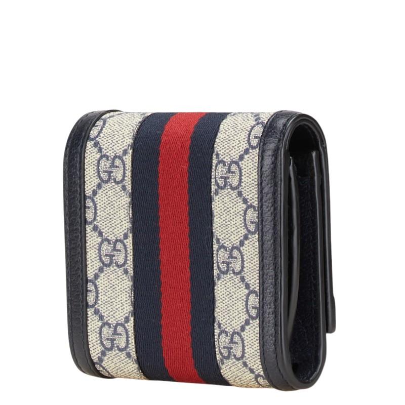 GUCCI グッチ GGスプリーム オフィディア 二つ折り財布 ネイビー