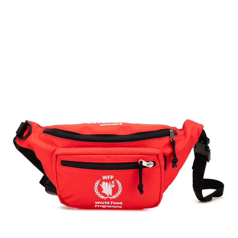 バレンシアガ World Food Programme WFP ワールドフードプログラム ボディバッグ ウエストバッグ 539522 レッド BALENCIAGA 【中古】 BALENCIAGA（バレンシアガ） World Food Programme WFP ワールドフード