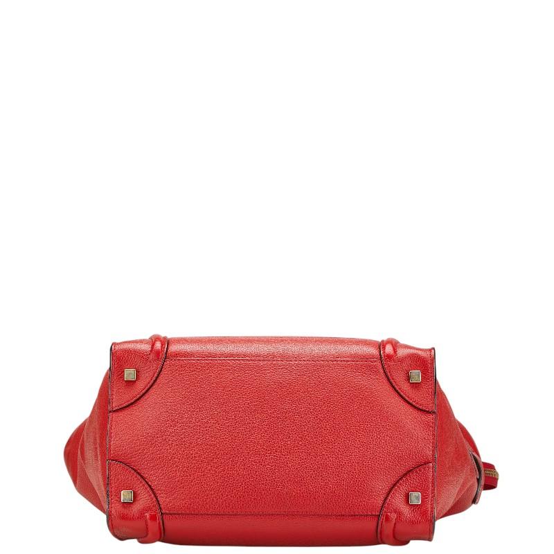 CELINE セリーヌ ラゲージ ミニショッパー ハンドバッグ レッド