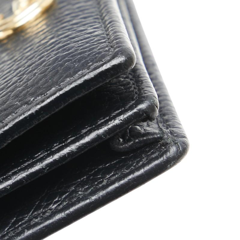 ★良品★ グッチ 二つ折り財布 GGマーモント レザー 456126 ブラック✨ GUCCI グッチ GGマーモント 二つ折り財布 456126 ブラック