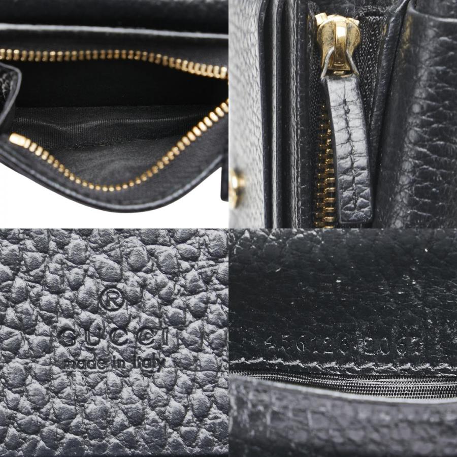GUCCI（グッチ） GGマーモント 二つ折り財布 456126 ブラック レザー