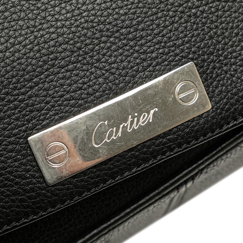 Cartier（カルティエ） 斜め掛け ショルダーバッグ ブラック レザー