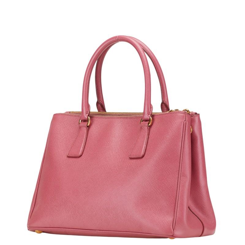 プラダ ガレリア ハンドバッグ ショルダー 2WAY BN2274 ピンク サフィアーノレザー レディース PRADA 【中古】 PRADA（プラダ） ガレリア サフィアーノ ハンドバッグ ショルダー