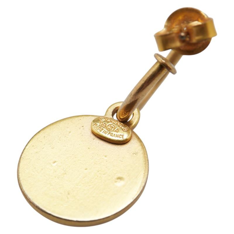 CHANEL シャネル ココマーク ラウンド ピアス ゴールド メッキ  