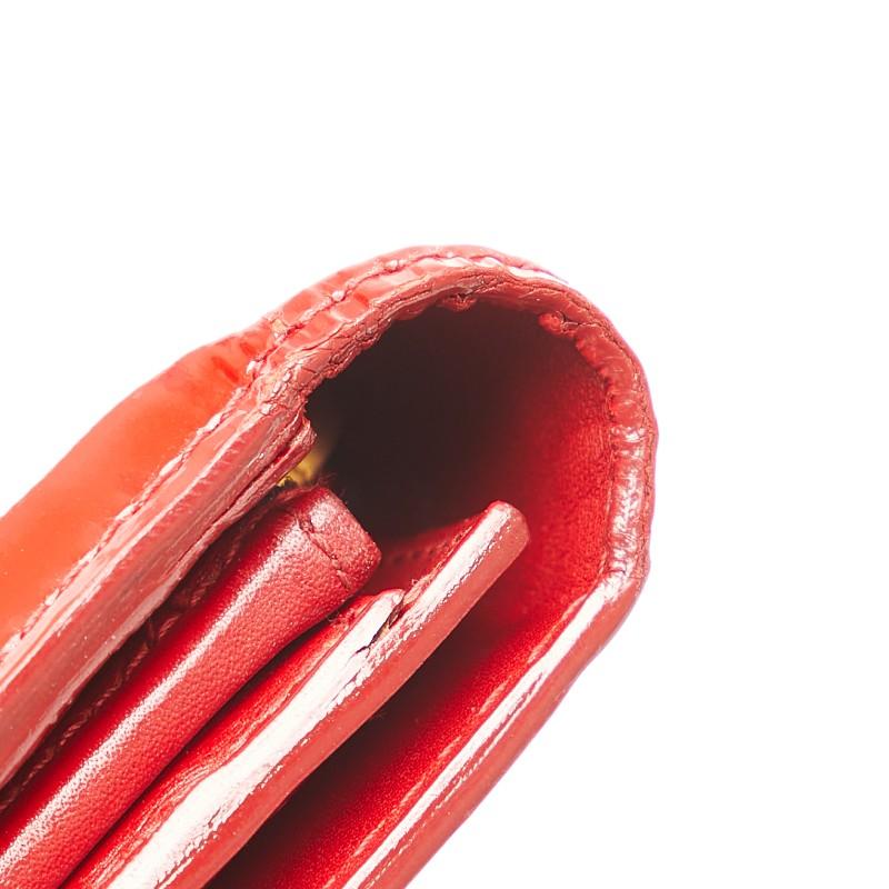 miu miu（ミュウミュウ） リボン 長財布 レッド エナメル レディース