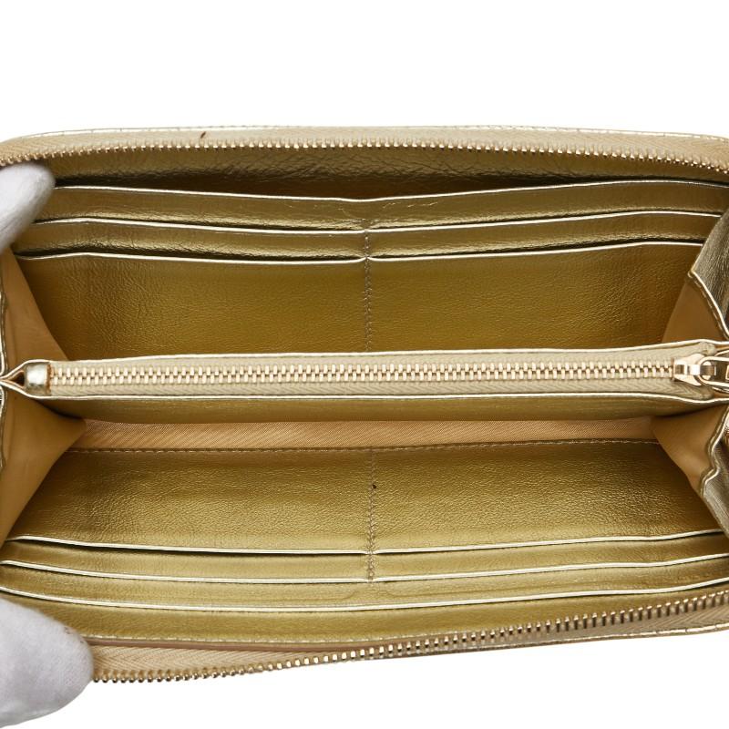 トッズ 長財布 ラウンドファスナー ゴールド レザー レディース TOD'S