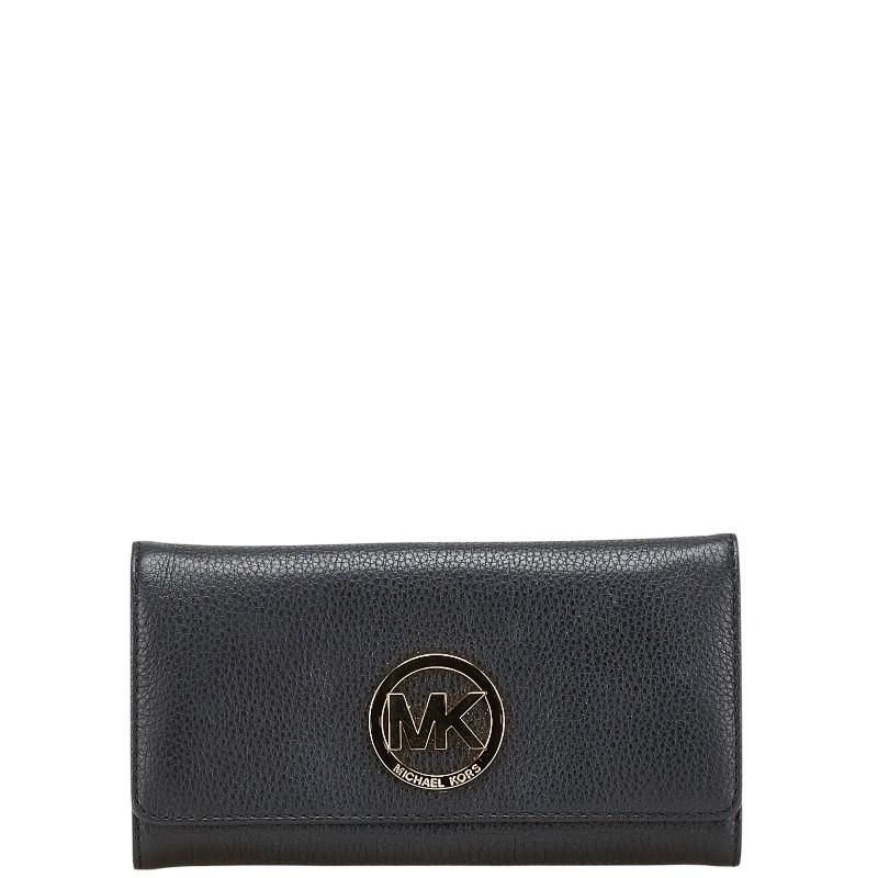 MICHAEL KORS（マイケルコース） 長財布 ブラック レザー レディース 
