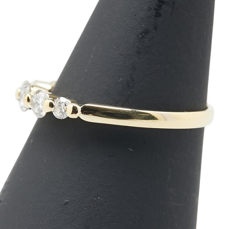 スタージュエリー K18WG ダイヤモンド 0.01ct リング 2.38g
