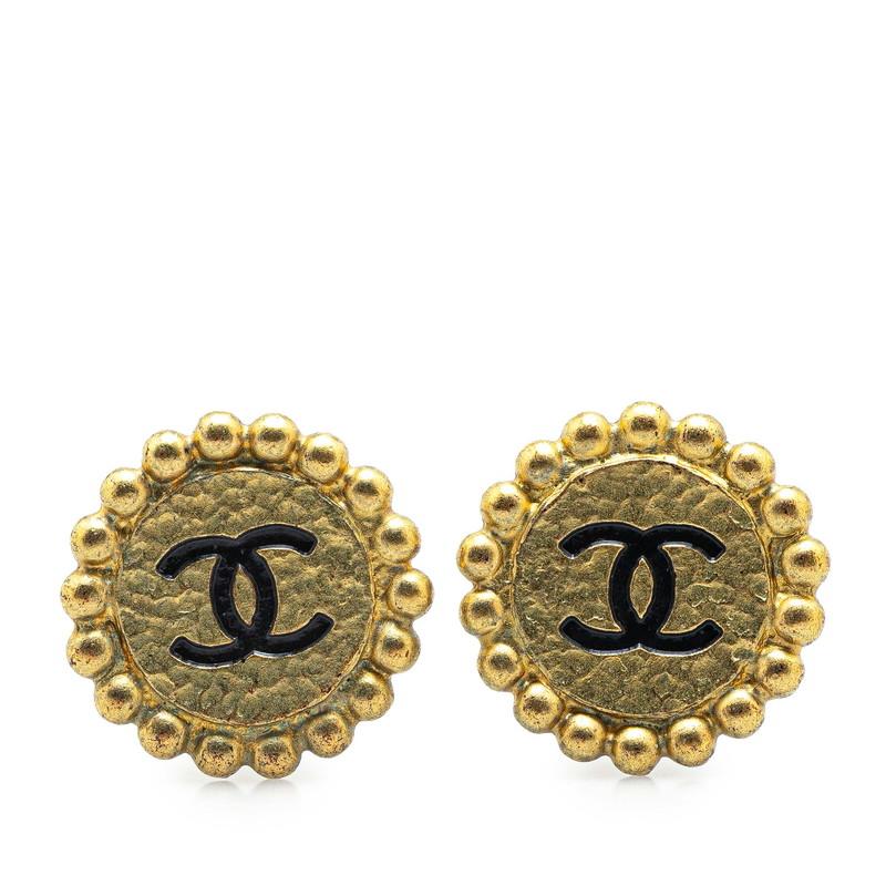 CHANEL シャネル ヴィンテージ ココマーク ラウンド イヤリング  
