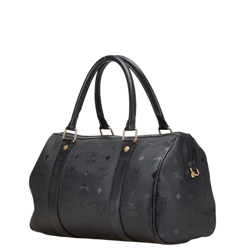 ✨人気✨MCM ボストンバッグ 2way 大容量 モノグラム ブラック ナイロン MCM エム シー ヴィセトス モノグラム ミニボストンバッグ