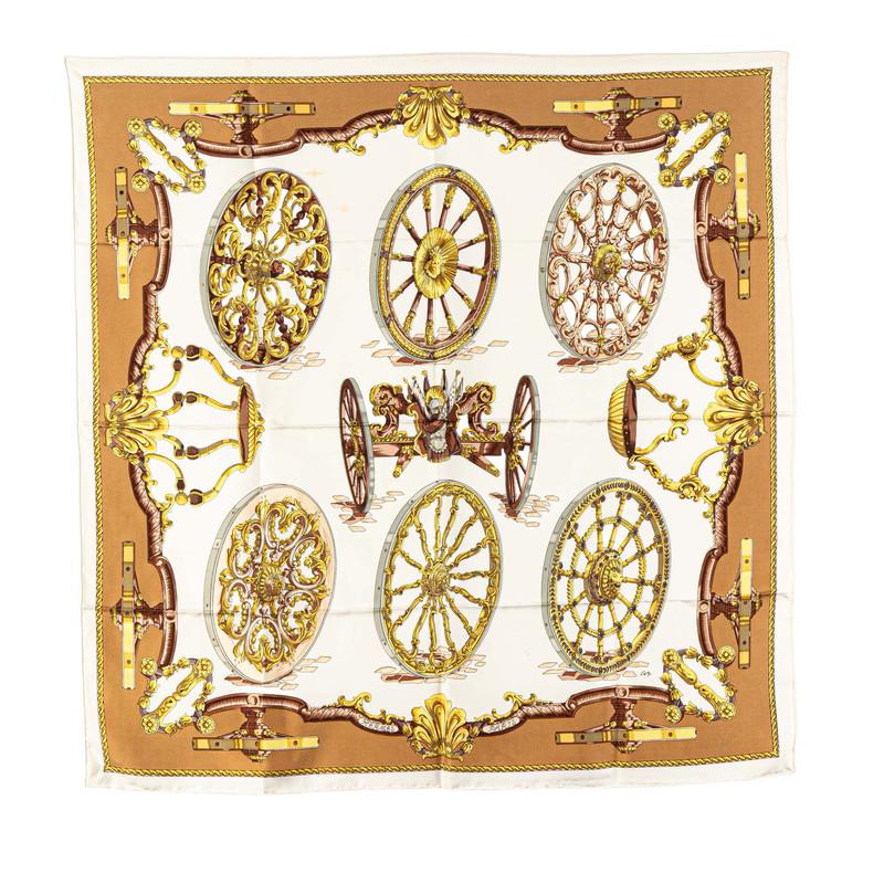 HERMES エルメスカレ90 Roues de Canon 大砲の車輪 HERMES（エルメス） カレ90 Roues de Canon 大砲の車輪 スカーフ