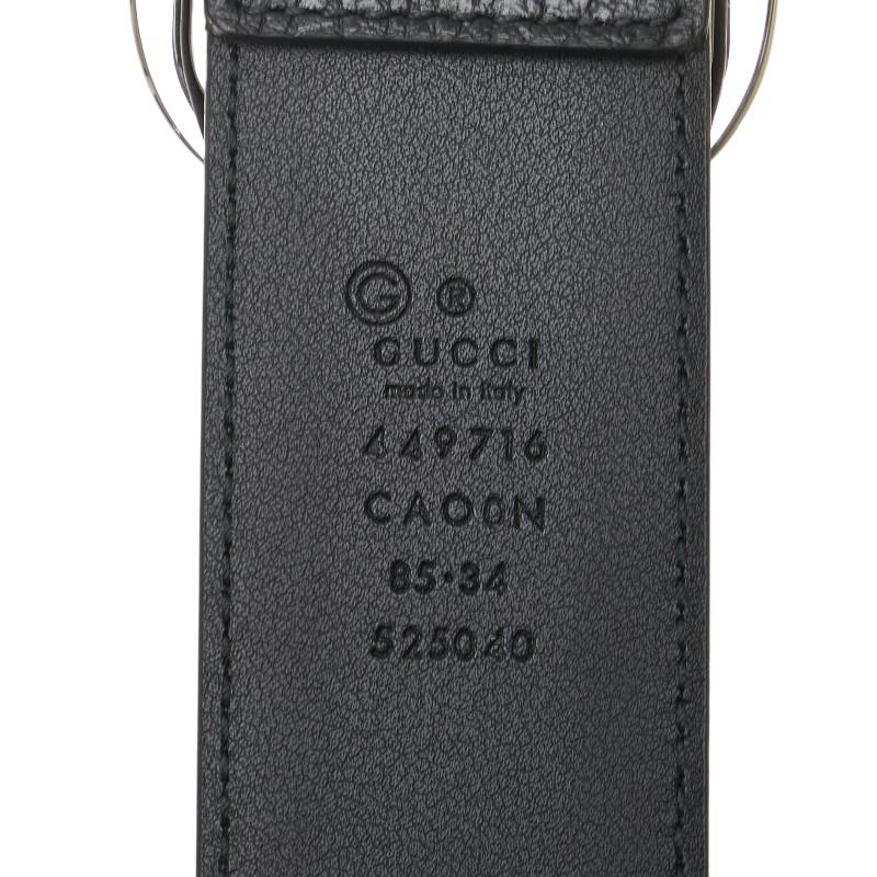 GUCCI（グッチ） ベルト サイズ：85/34 449716 ブラック レザー メンズ