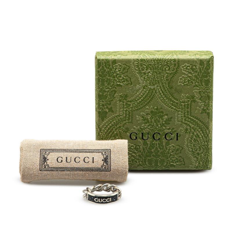 Gucci シルバー チェーンリング 20号 GUCCI（グッチ） ロゴ リング 指輪 チェーンリング サイズ 20 678711