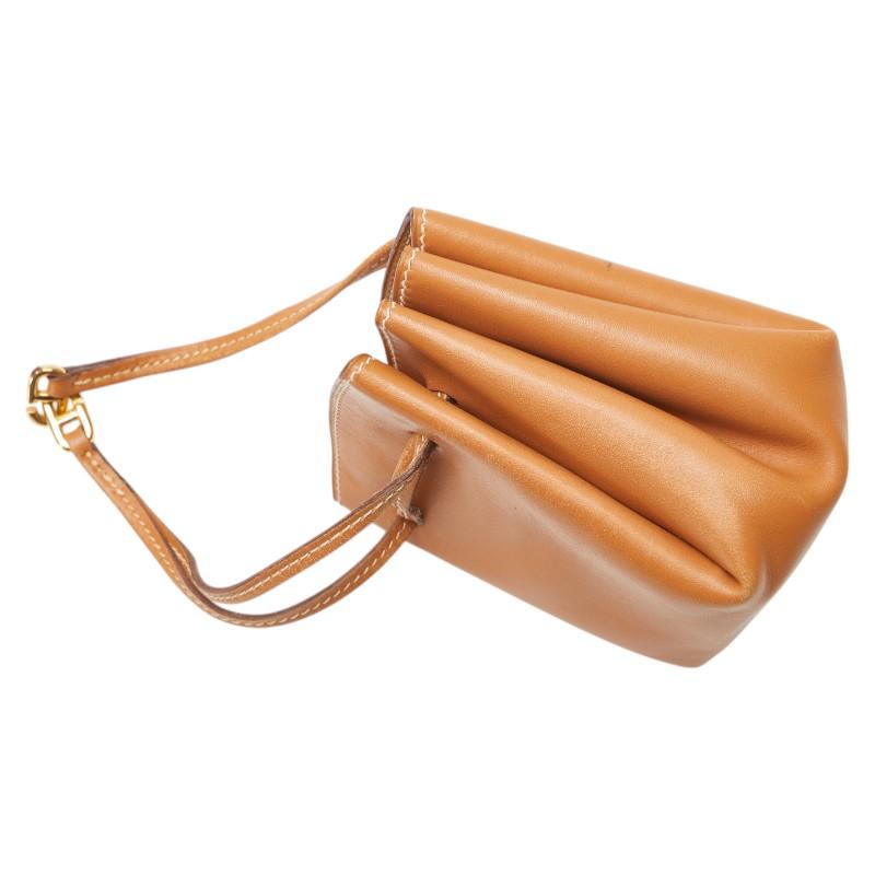 HERMES（エルメス） ヴェスパポーチ ポーチ 小物入れ ブラウン レザー
