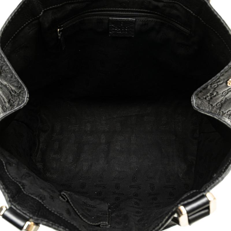 GUCCI（グッチ） グッチシマ トートバッグ 233607 ブラック レザー