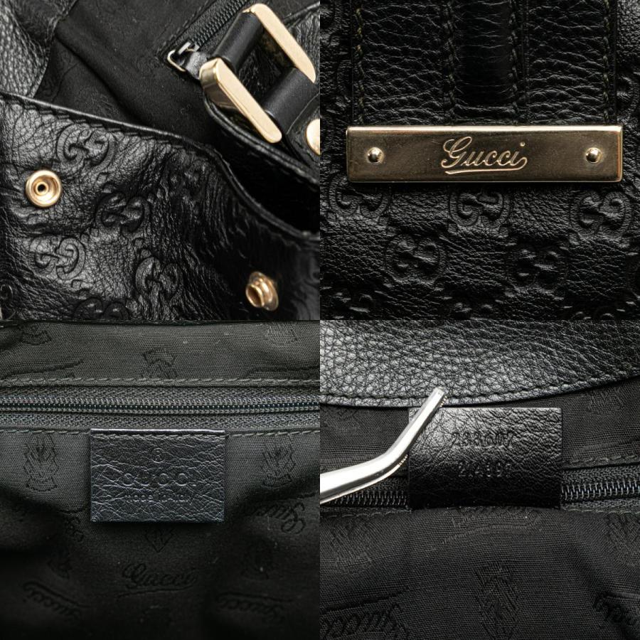 GUCCI（グッチ） グッチシマ トートバッグ 233607 ブラック レザー