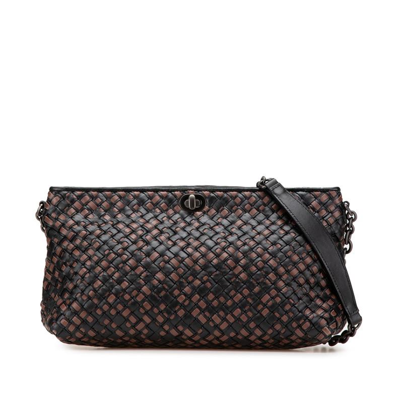 【良品】BOTTEGA VENETA イントレチャート　チェーンショルダーバッグ ボッテガヴェネタ イントレチャート チェーン ショルダーバッグ
