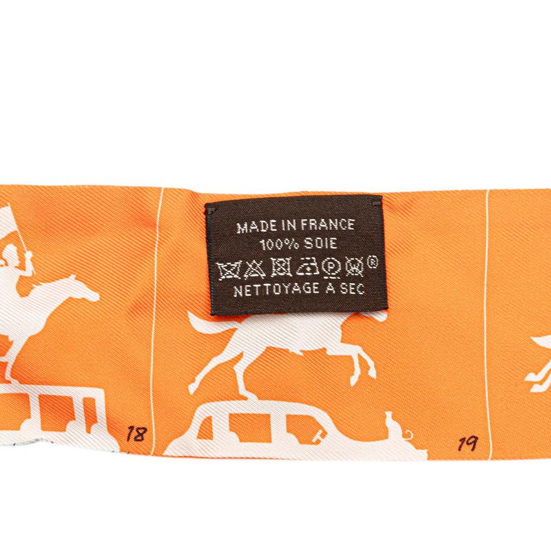 HERMES（エルメス） ツイリー パラード スカーフ オレンジ ブラウン