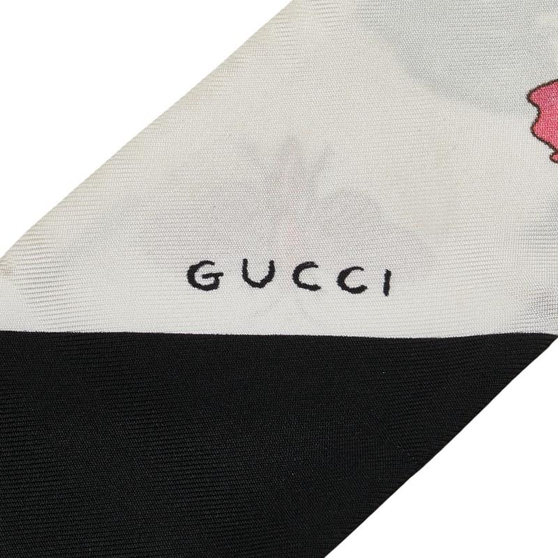 GUCCI（グッチ） フローラ 植物 花 ネックボウ スカーフ アイボリー