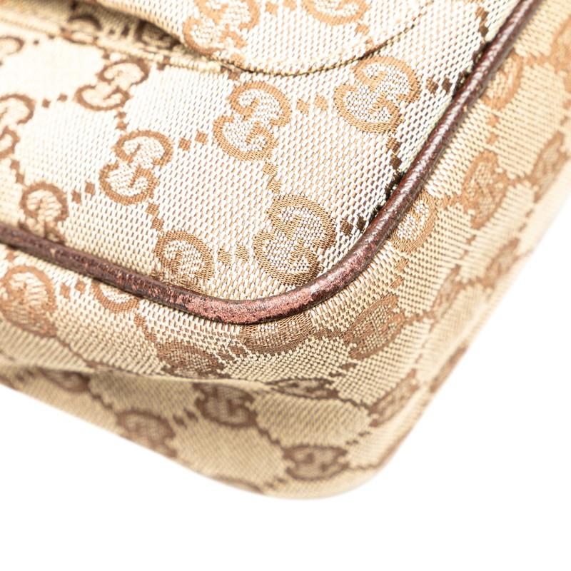 美品 GUCCI ボディバッグ GGキャンバス レザー ブラウン系 レディース GUCCI（グッチ） GGキャンバス ショルダーバッグ 114272 ベージュ