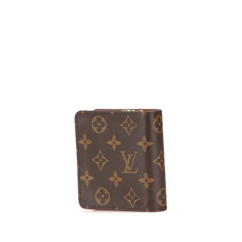 ルイヴィトン　財布　モノグラム　コンパクトジップ ルイヴィトン コンパクトジップ 二つ折り財布 モノグラム ラウンド
