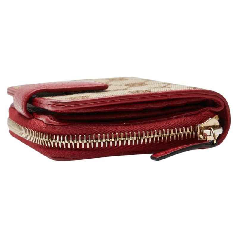 GUCCI（グッチ） GGキャンバス 長財布 346056 ベージュ レッド